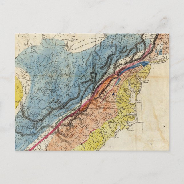 Karta i Förenta staterna 3 Vykort (Framsida)