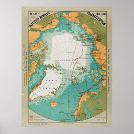 Karta i Fridtjof Nansen's Polar Expedition Poster