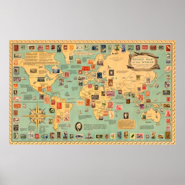 KARTA i FRIMÄRKE Poster (Framsidan)