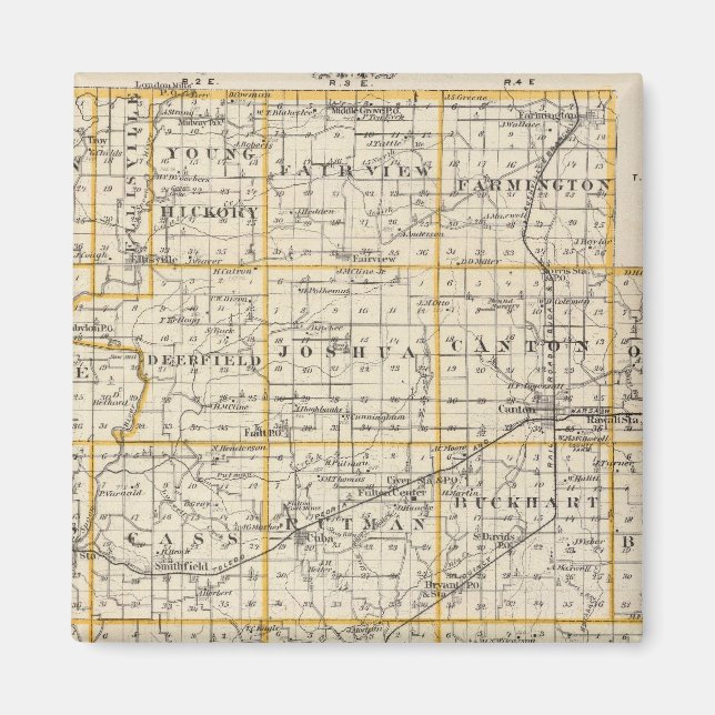 Karta i Fulton County och Lewistown Magnet (Framsidan)