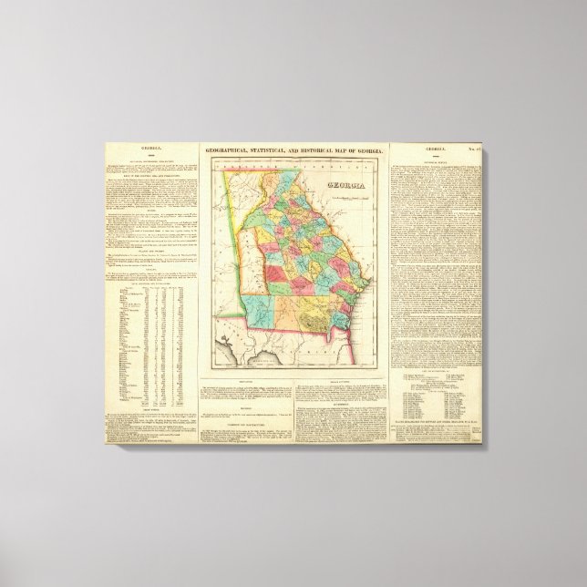 Karta i Georgien Canvastryck (Framsida)