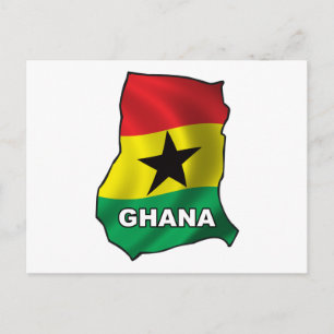 Karta i Ghana Vykort