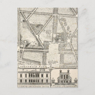 Karta i Greenwich Park Vykort