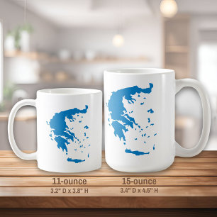 Karta i Grekland Kaffemugg