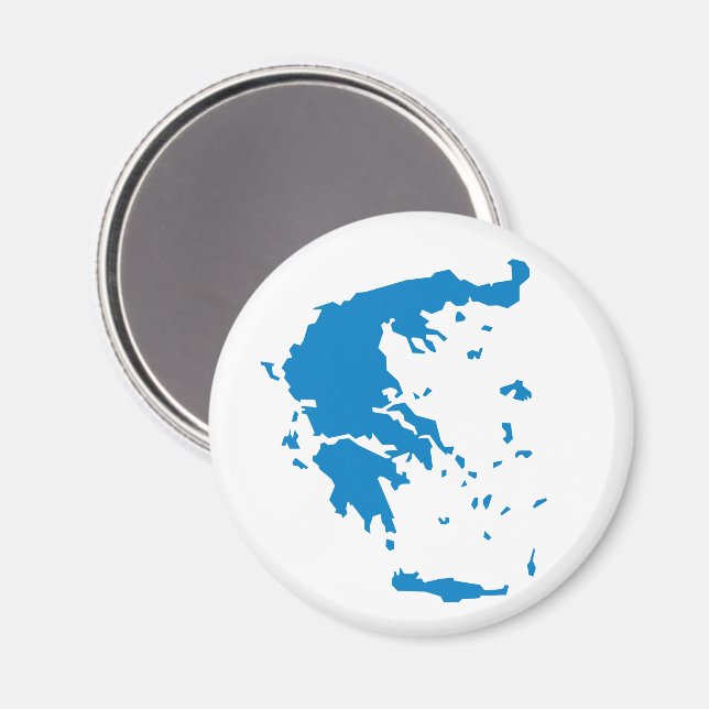 Karta i Grekland Magnet (Front/Back)