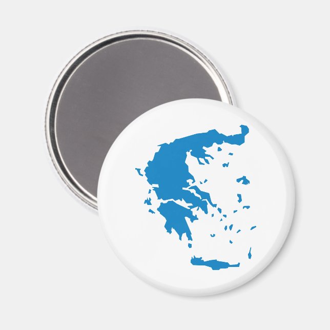 Karta i Grekland Magnet (Front/Back)