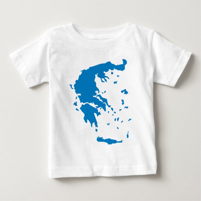 Karta i Grekland Tee (Framsida)