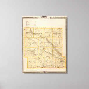 Karta i Guthrie County, delstaten Iowa Canvastryck