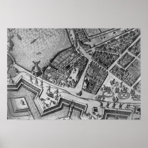 Karta i Hamburg Poster