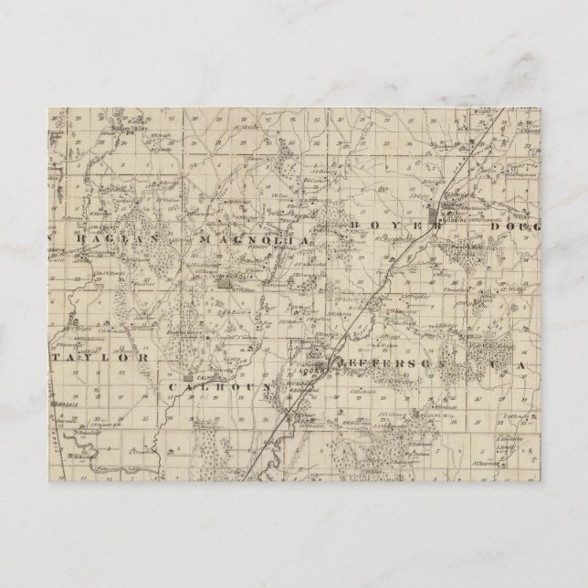 Karta i Harrison County, delstaten Iowa Vykort (Framsida)