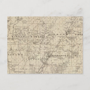 Karta i Harrison County, delstaten Iowa Vykort