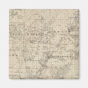 Karta i Harrison County, Iowa Magnet