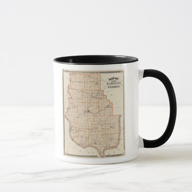 Karta i Harrison County Mugg (Höger)