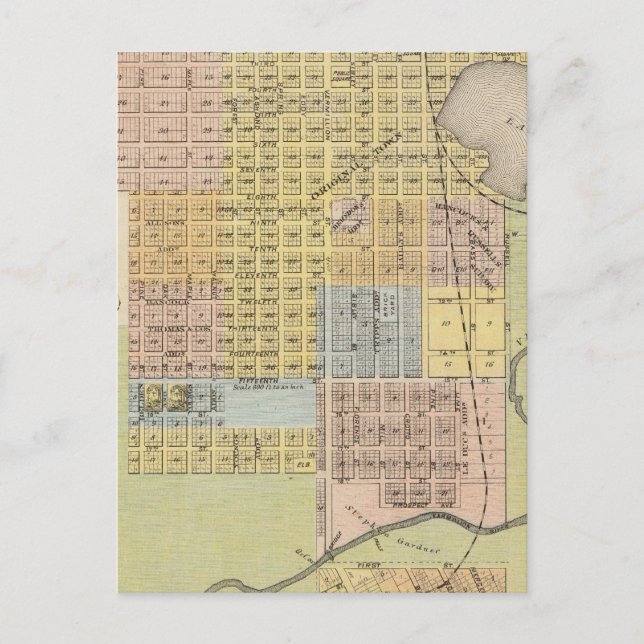 Karta i Hastings, Dakota County, Minnesota Vykort (Framsida)