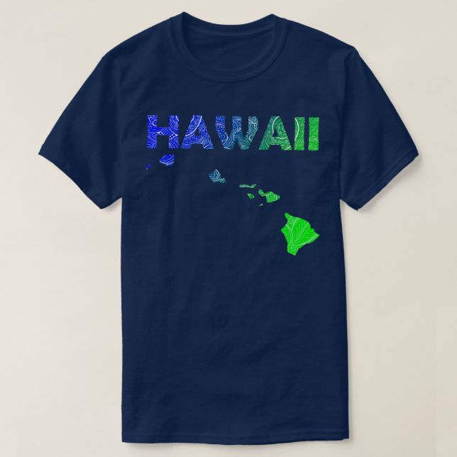 Karta i Hawaii med texten bl. T Shirt (Design framsida)