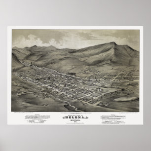 KARTA i HELENA MONTANA 1875 Poster
