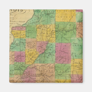 Karta i Illinois Magnet