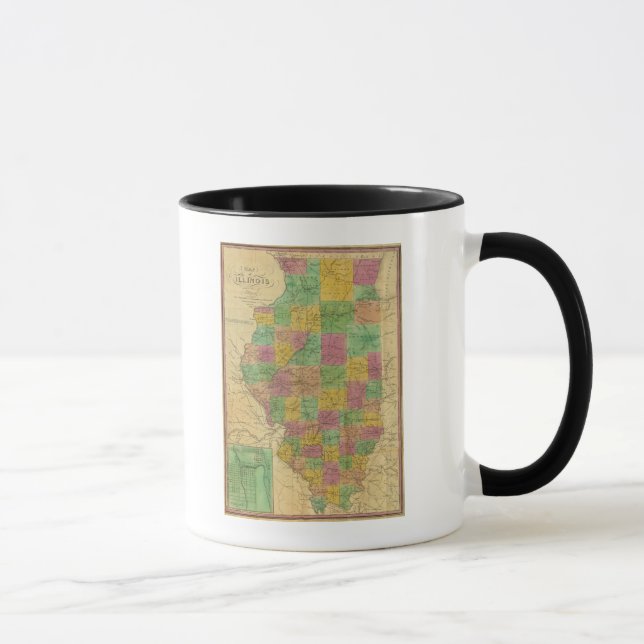 Karta i Illinois Mugg (Höger)