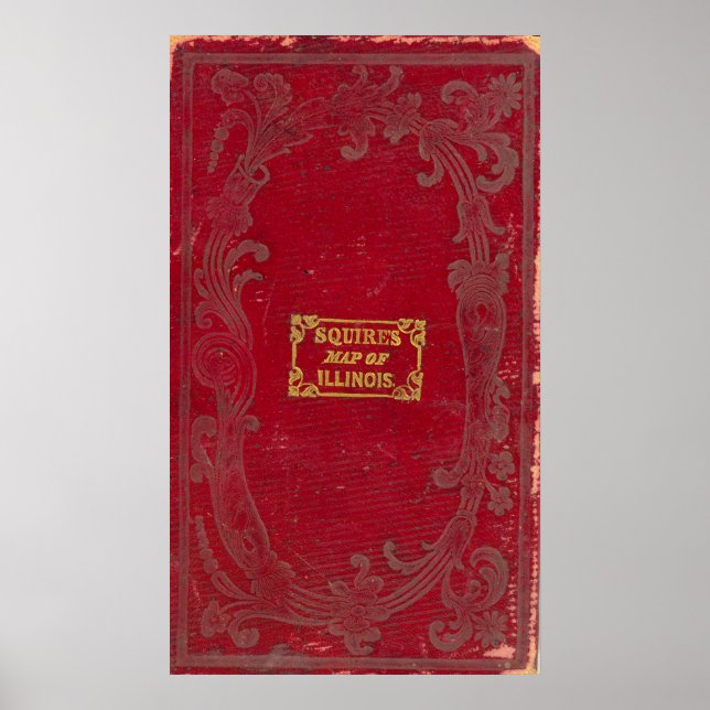 Karta i Illinois Poster (Framsidan)