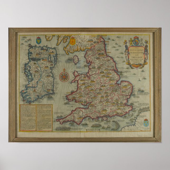 Karta i Invasions of England & Ireland Poster (Framsidan)