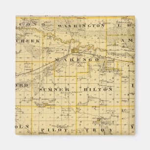 Karta i Iowa County, Iowa Magnet