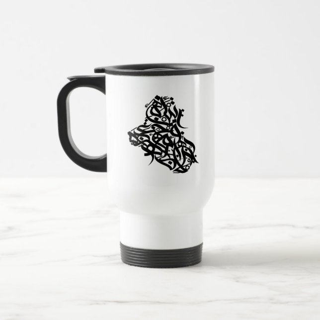Karta i Irak med arabisk kalligrafi Irak Karta Mug Resemugg (Vänster)
