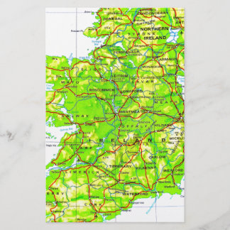 Karta i Ireland Emerald Isle St patrick's day