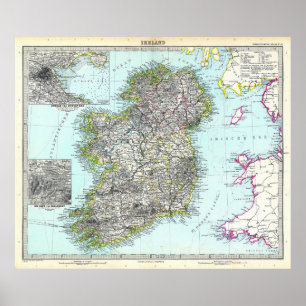 Karta i Irland (1891) Poster