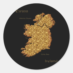 Karta i IRLAND-däcksserien Runt Klistermärke
