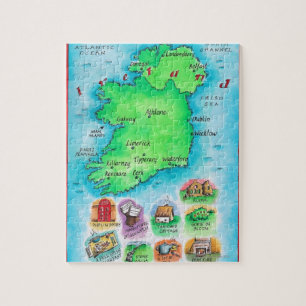 Karta i Irland Pussel