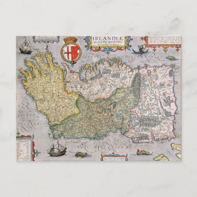 Karta i Irland Vykort (Framsida)