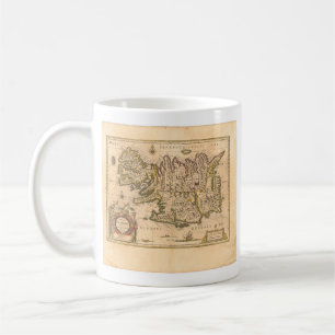 Karta i Island (Blaeu, 1645) Kaffemugg