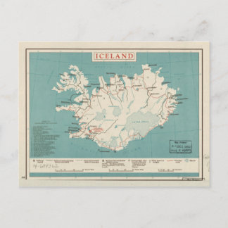 Karta i Islandet (cirka 1959) Vykort