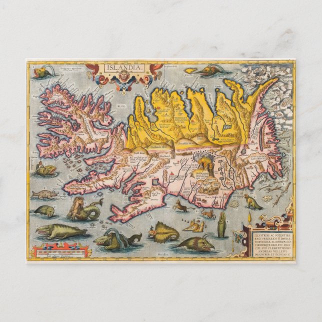 KARTA i ISLANDET Vykort (Framsida)