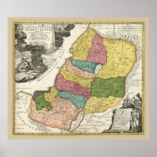 Karta i Israel (1720) Poster