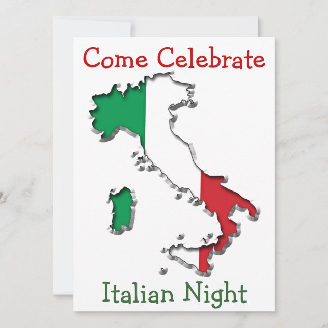 KARTA i ITALIEN Inbjudningar (Framsida)
