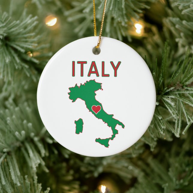 KARTA i ITALIEN Julgransprydnad Keramik (Träd)
