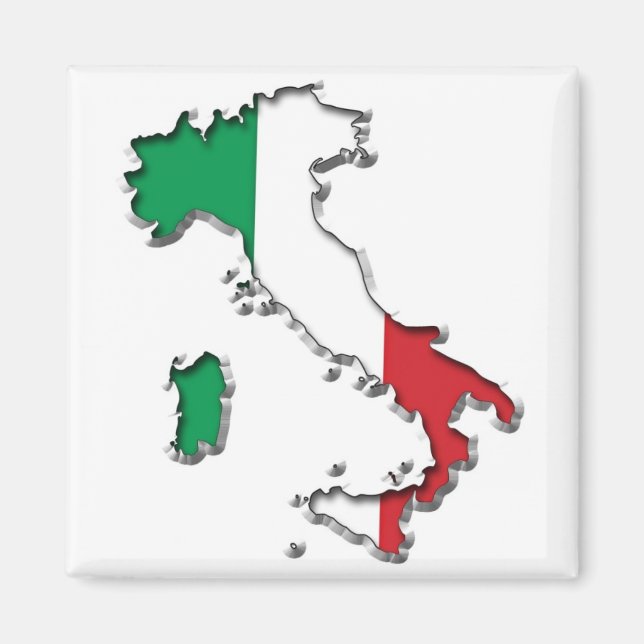 Karta i Italien Magnet (Framsidan)