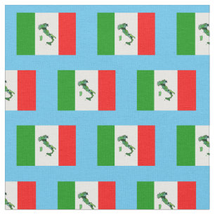 Karta i Italien och italienska Flagga Tyg