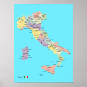 KARTA i ITALIEN Poster