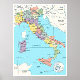 KARTA i ITALIEN Poster
