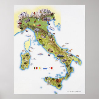 KARTA i ITALIEN Poster