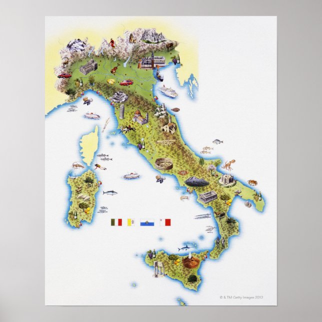 KARTA i ITALIEN Poster (Framsidan)
