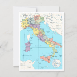 KARTA i ITALIEN Vykort