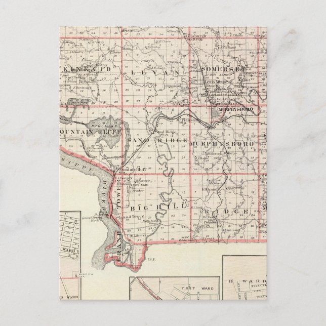 Karta i Jackson County, Grand Torn Vykort (Framsida)