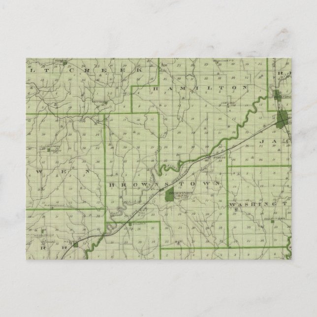 Karta i Jackson County Vykort (Framsida)