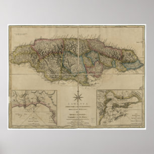 Karta i Jamaica (1775) Poster