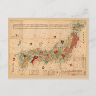 Karta i Japan (1864) Vykort