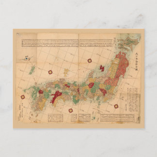 Karta i Japan (1864) Vykort
