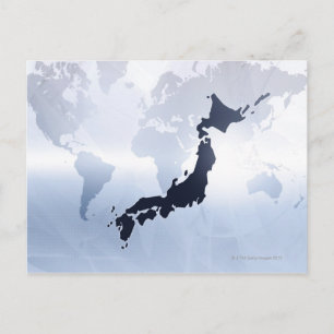 Karta i Japan 2 Vykort